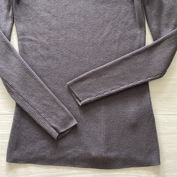 Ted Baker London Grey Cashmere Blend Knit Top w/ Shoulder Bow - Picture 8 of 13